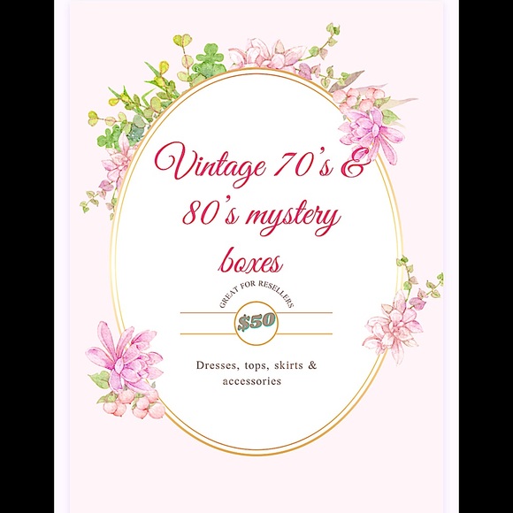 Vintage mystery boxes - approximately 10 items per box. 70’s & 80’s styles.